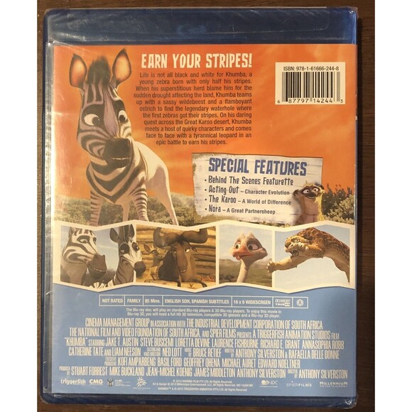 Khumba Blu-ray 3D + Blu-ray + DVD Combo Movie 2014 New Sealed - Picture 2 of 5